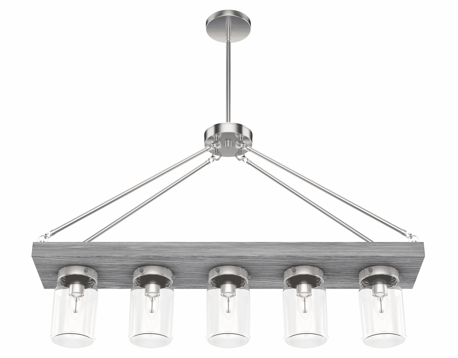 Hunter Devon Park 5-Light Chandelier in Brushed Nickel