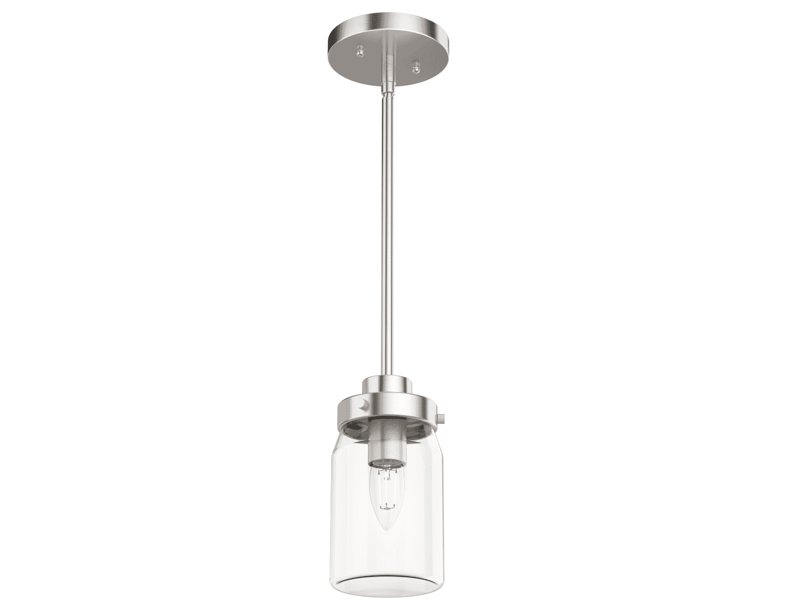 Hunter Devon Park Pendant Light in Brushed Nickel