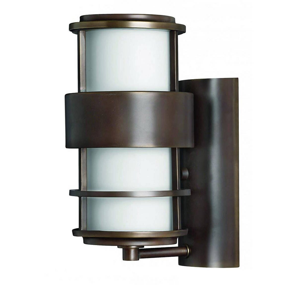 Hinkley Saturn 1-Light LED Outdoor Small Wall Mount in Metro Bronze