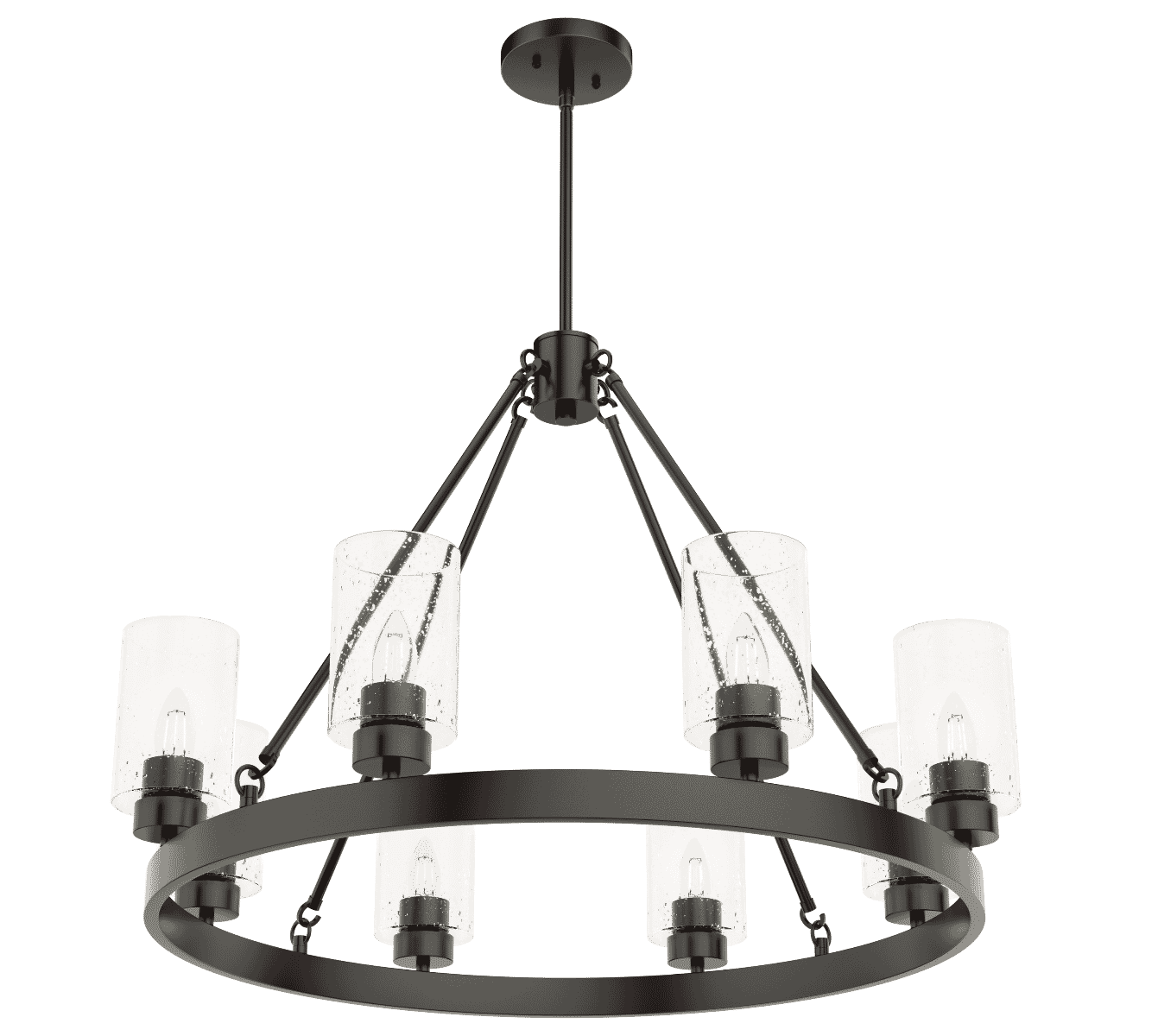 Hunter Hartland 8-Light Chandelier in Noble Bronze