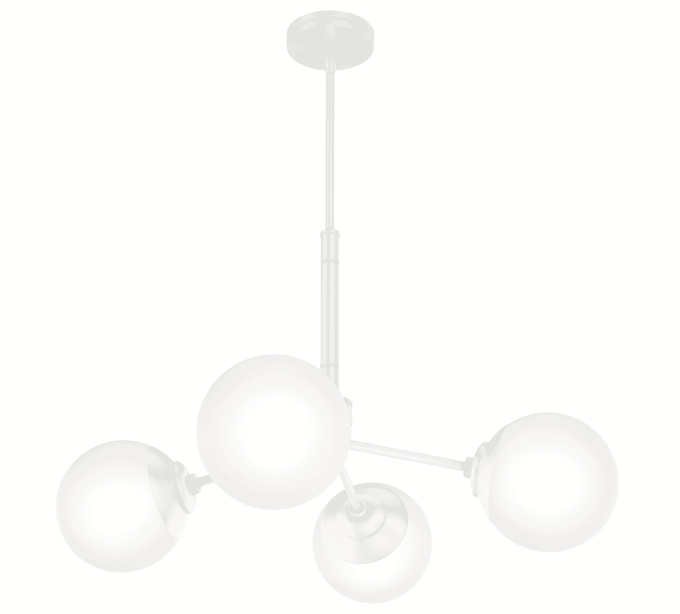 Hunter Hepburn 4-Light Chandelier in Matte White