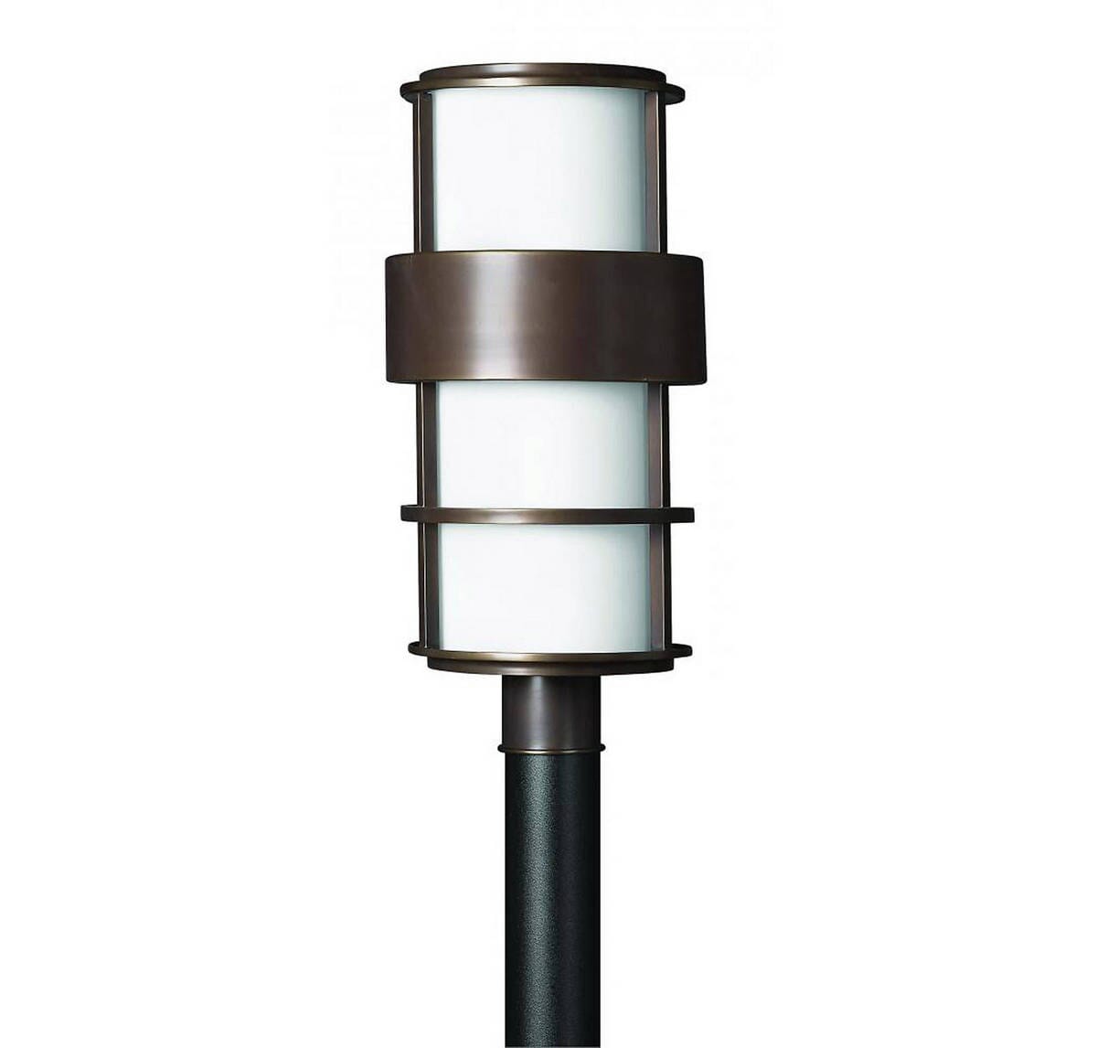 Hinkley Saturn 1-Light LED Outdoor Post Top Pier Mount in Metro Bronze