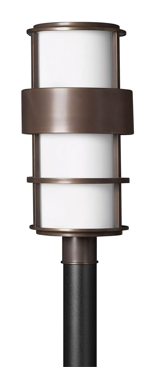 Hinkley Saturn 1-Light Outdoor Post Top Pier Mount in Metro Bronze