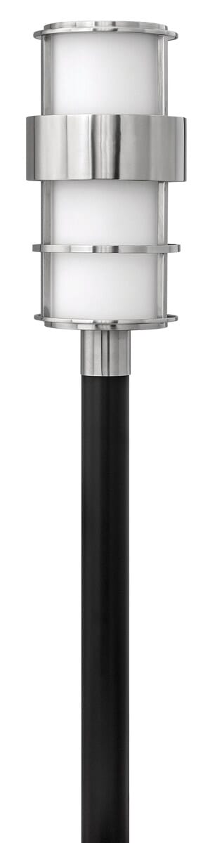 Hinkley Saturn 1-Light Outdoor Post Top Pier Mount in Stainless Steel