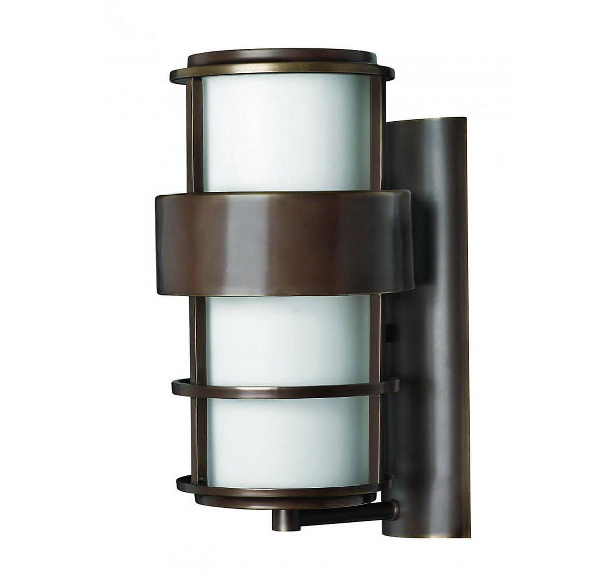 Hinkley Saturn 1-Light LED Outdoor Medium Wall Mount in Metro Bronze