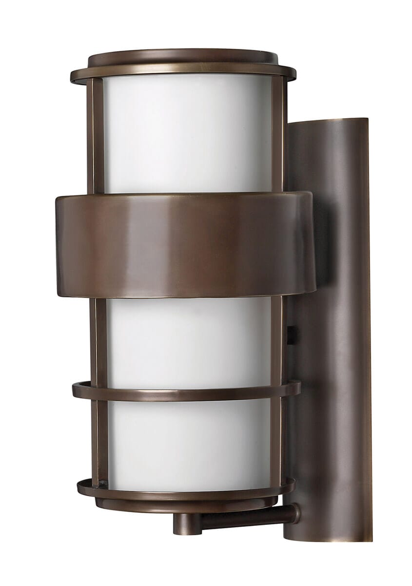 Hinkley Saturn 1-Light Outdoor Medium Wall Mount in Metro Bronze