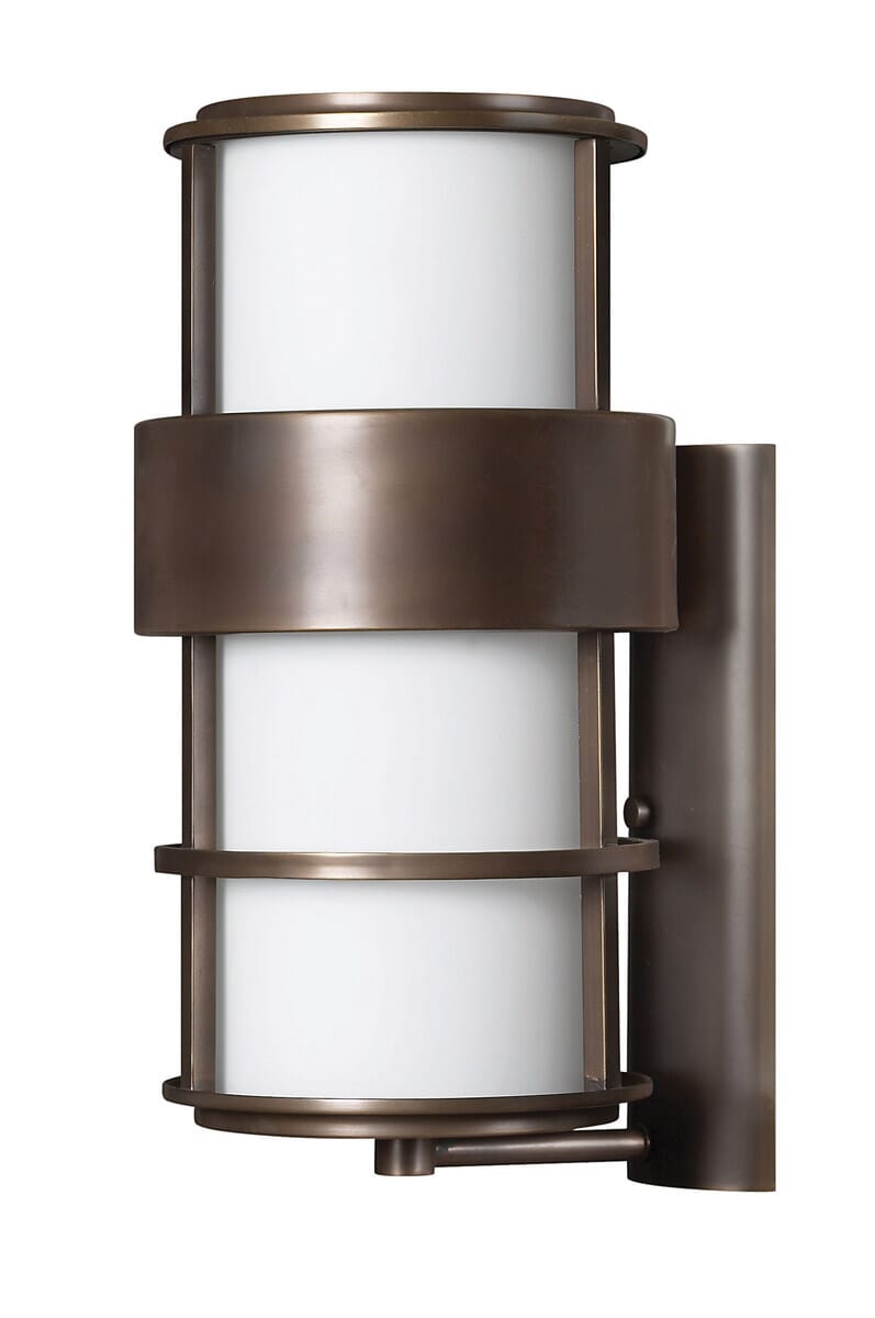 Hinkley Saturn 1-Light Outdoor Large Wall Mount in Metro Bronze