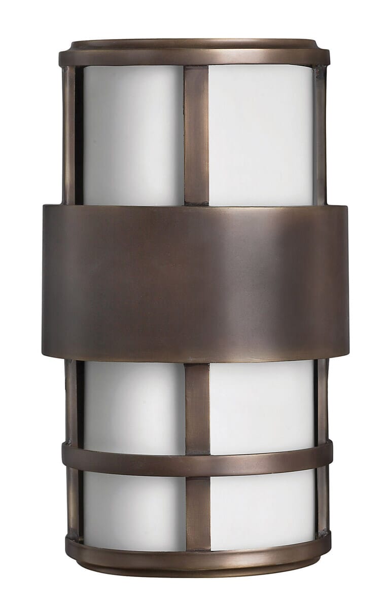 Hinkley Saturn 1-Light LED Outdoor Mini Wall Mount in Metro Bronze