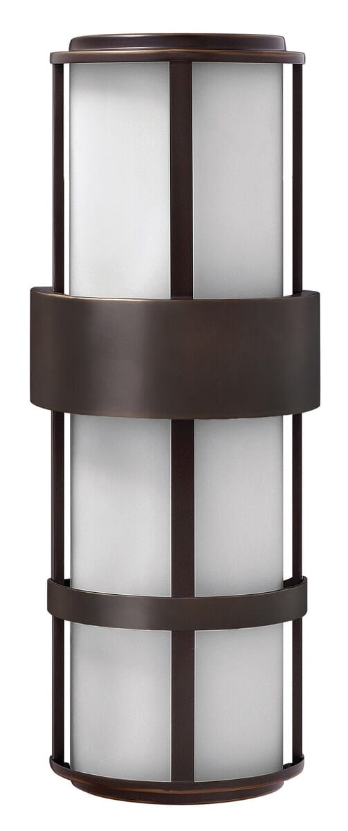 Hinkley Saturn 1-Light LED Outdoor Large Wall Mount in Metro Bronze