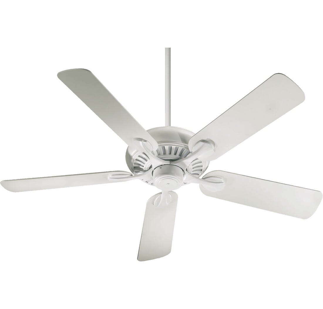 Quorum Pinnacle Patio 52" Outdoor Ceiling Fan in Studio White