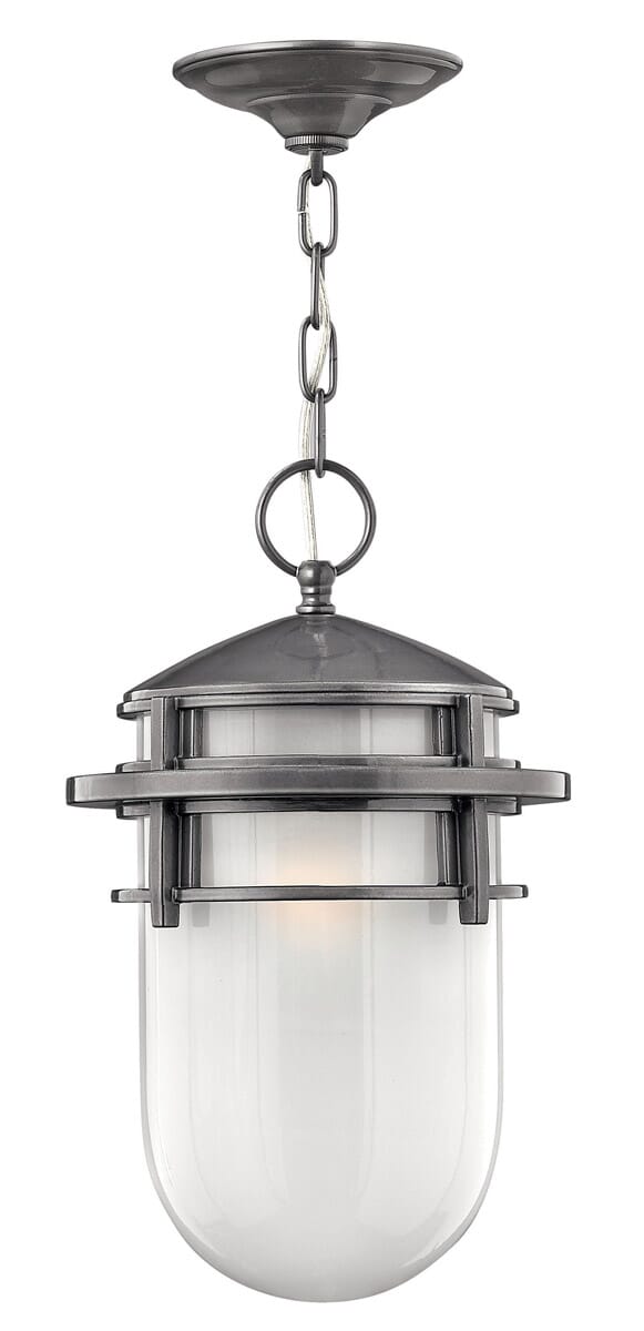 Hinkley Reef 1-Light Outdoor Hanging Light in Hematite