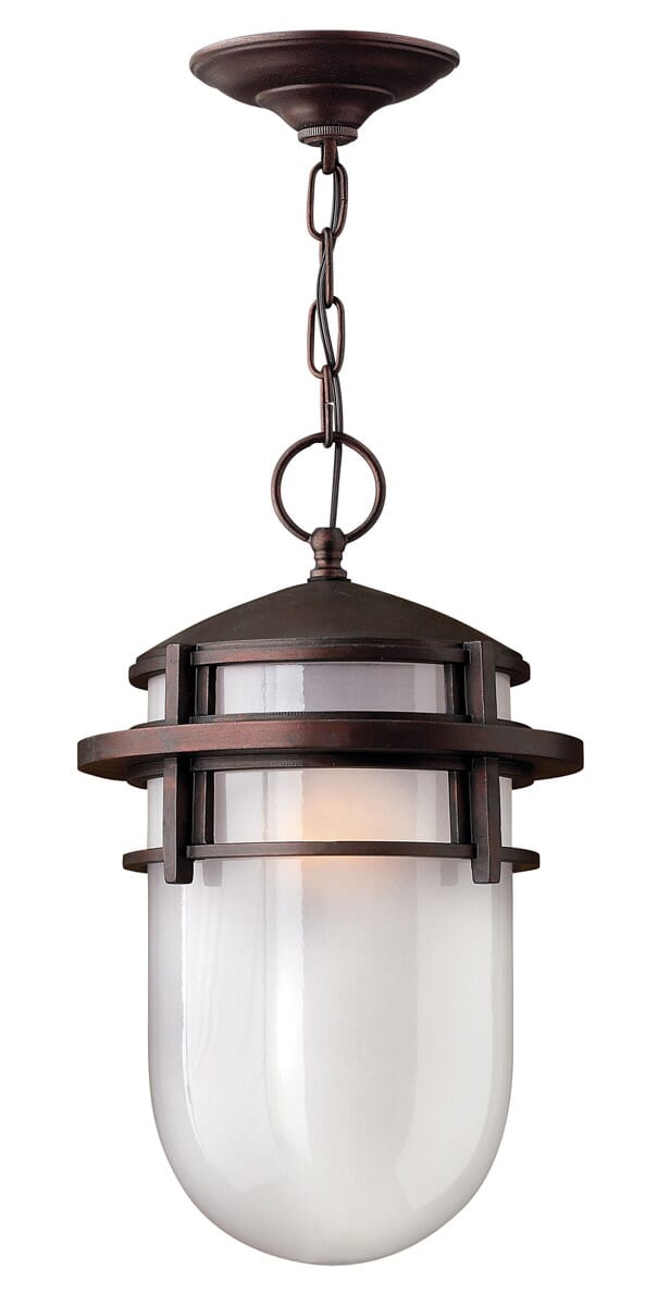 Hinkley Reef 1-Light Outdoor Hanging Light in Victorian Bronze