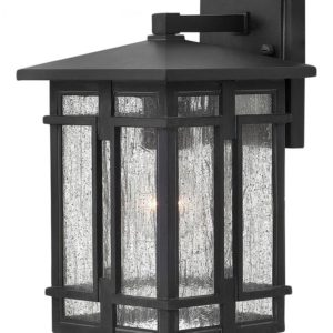 Hinkley Tucker 1-Light Outdoor Small Wall Mount in Museum Black