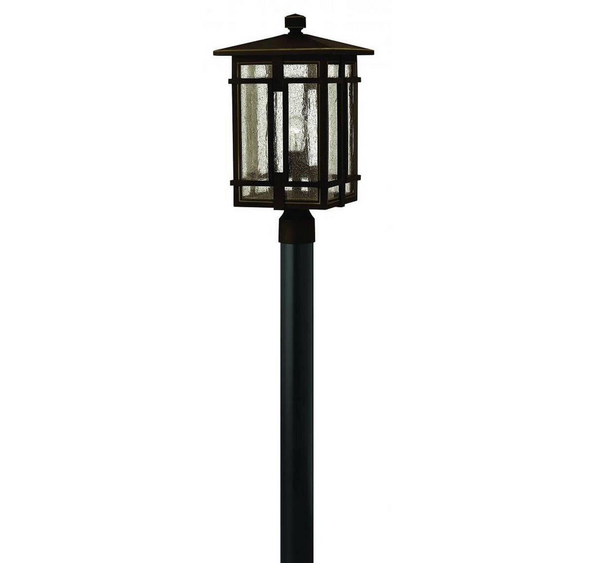 Hinkley Tucker 1-Light Outdoor Post Top Pier Mount in Oil Rubbed Bronze