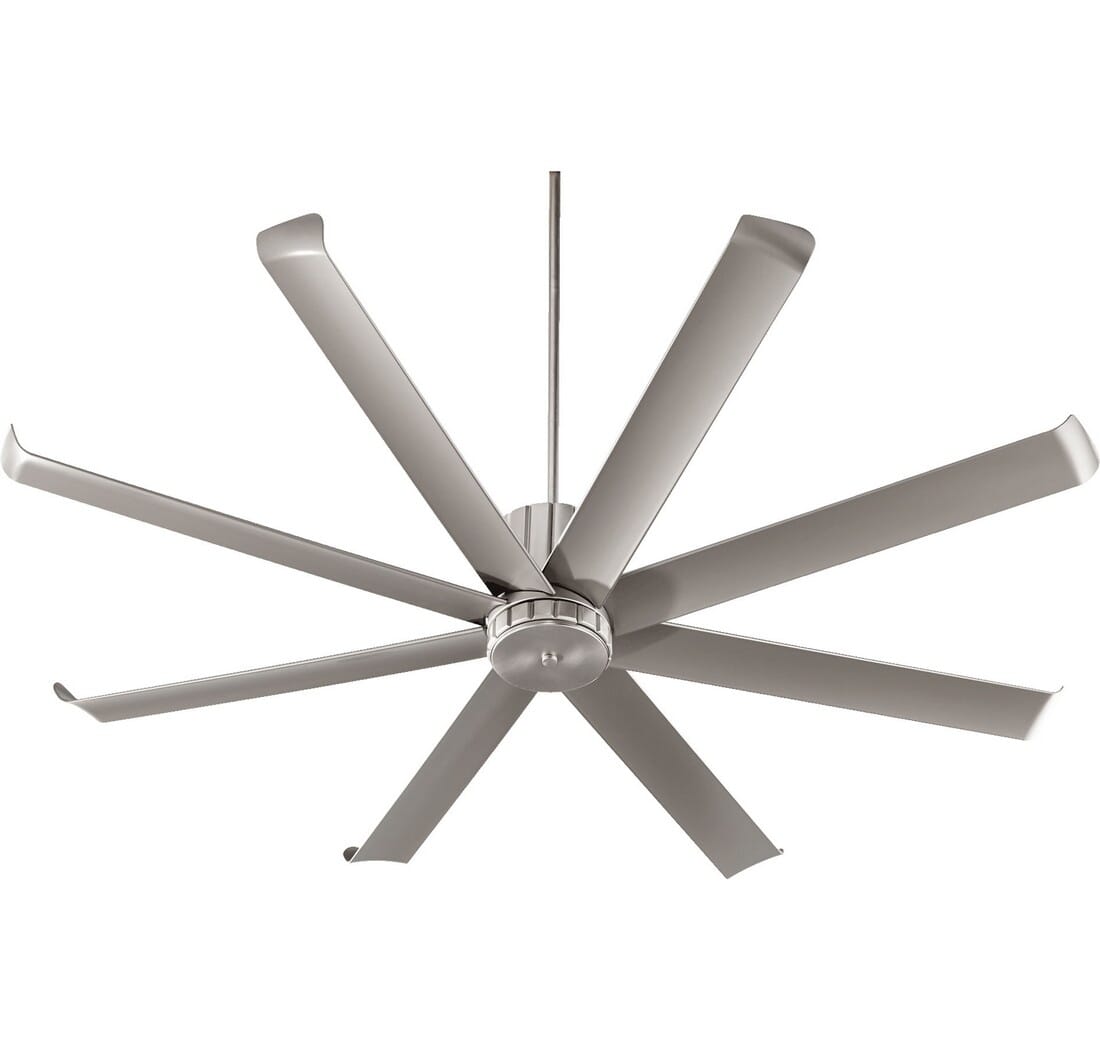 Quorum Proxima Patio 72" Outdoor Ceiling Fan in Satin Nickel