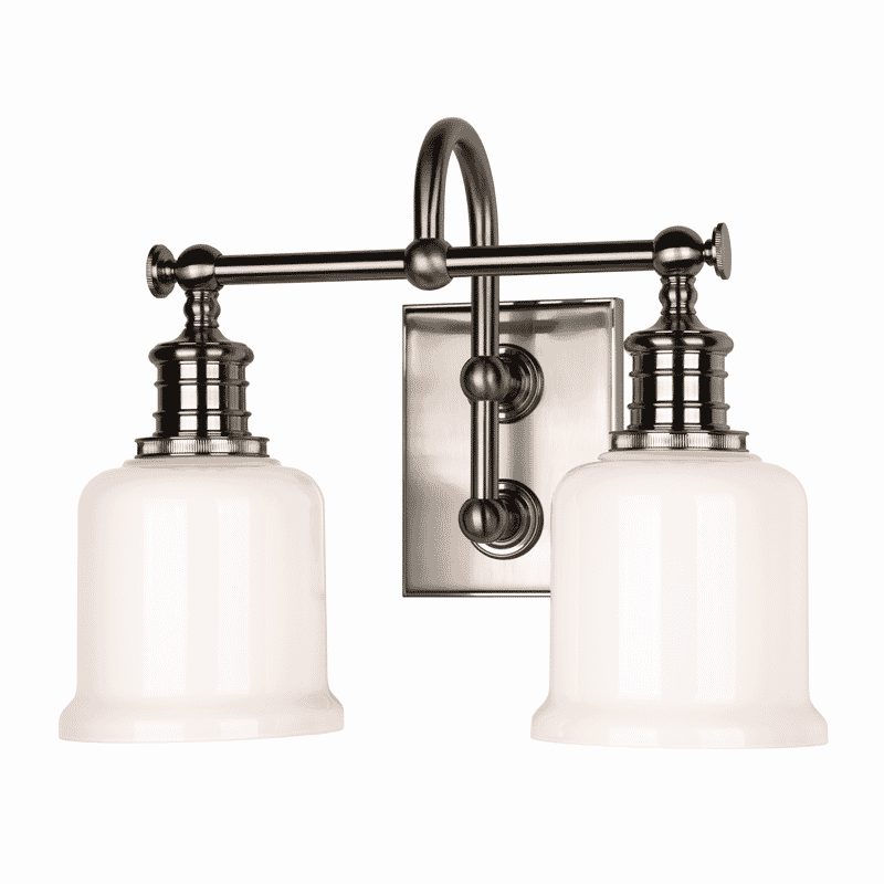 Hudson Valley Keswick 2-Light 14" Bathroom Vanity Light in Satin Nickel