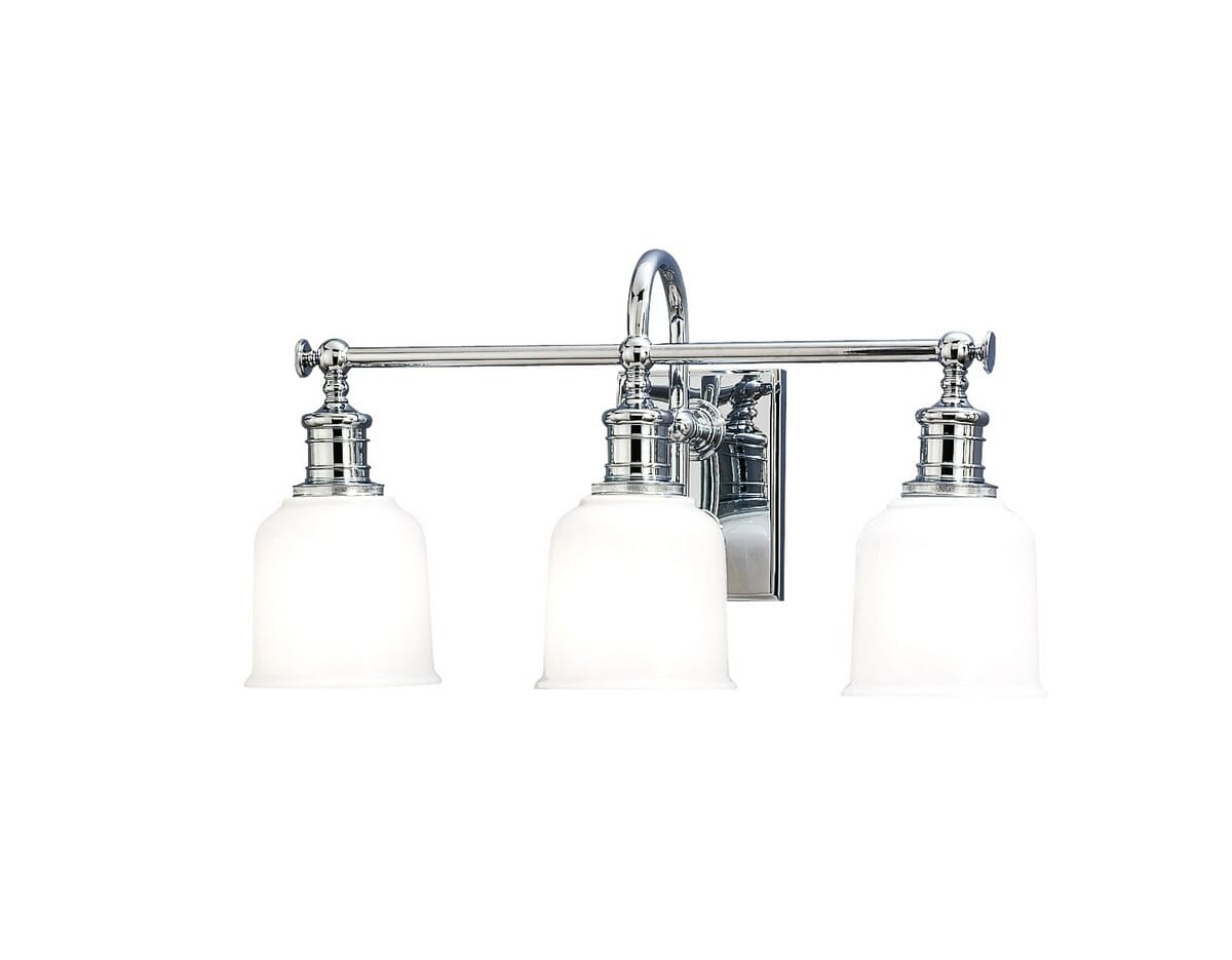 Hudson Valley Keswick 3-Light 21" Bathroom Vanity Light in Polished Chrome