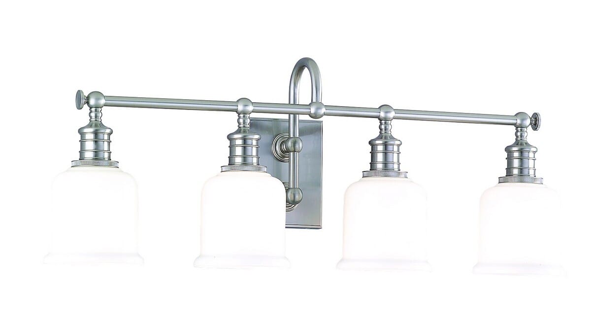 Hudson Valley Keswick 4-Light 29" Bathroom Vanity Light in Satin Nickel