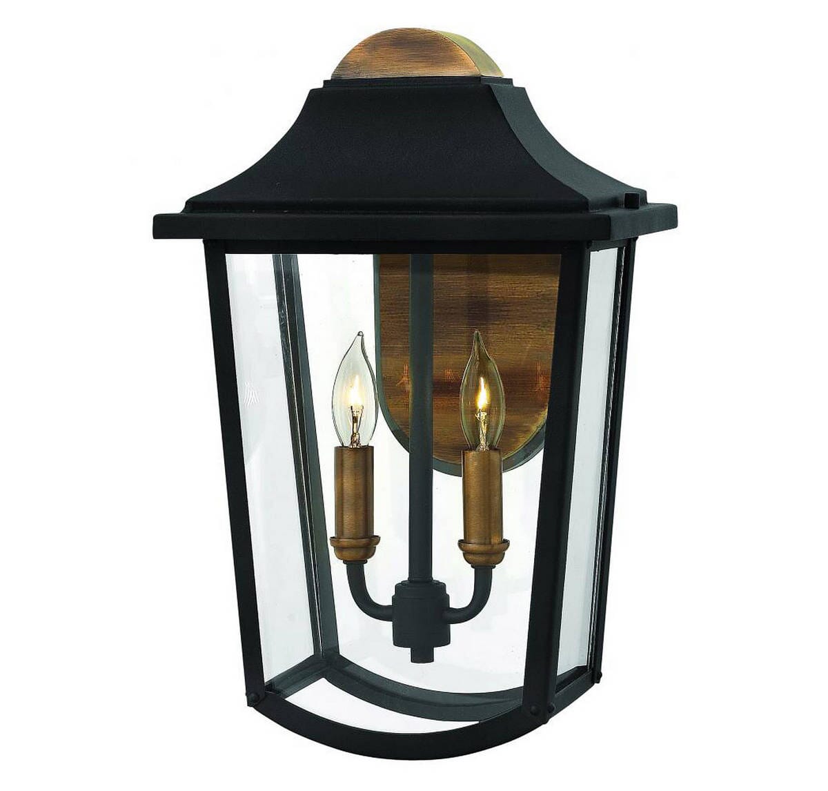 Hinkley Burton 2-Light Outdoor Medium Wall Mount in Black