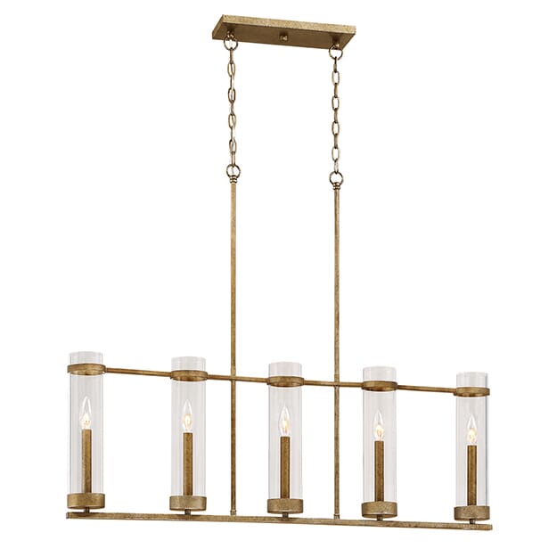 Millennium Lighting Milan 5-Light Island in Vintage Gold