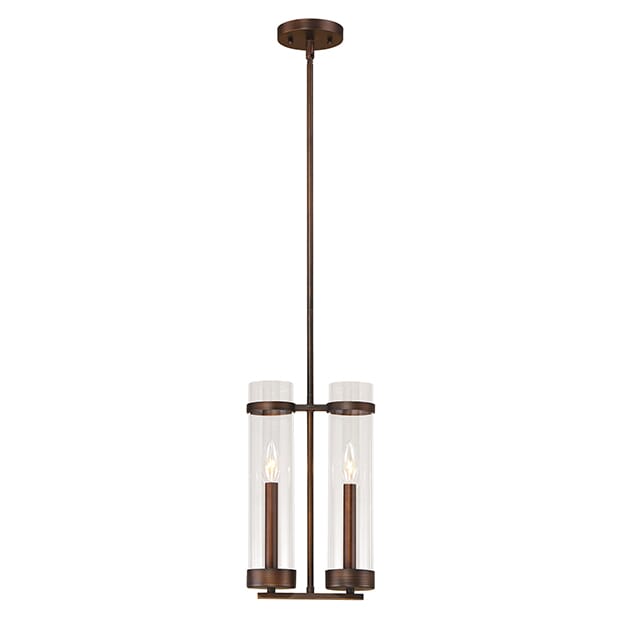 Millennium Lighting Milan 2-Light Mini-Pendant in Rubbed Bronze