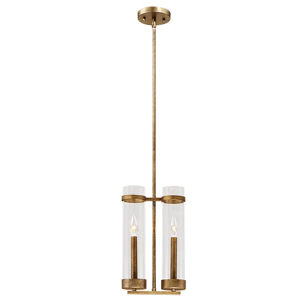 Millennium Lighting Milan 2-Light Mini-Pendant in Vintage Gold