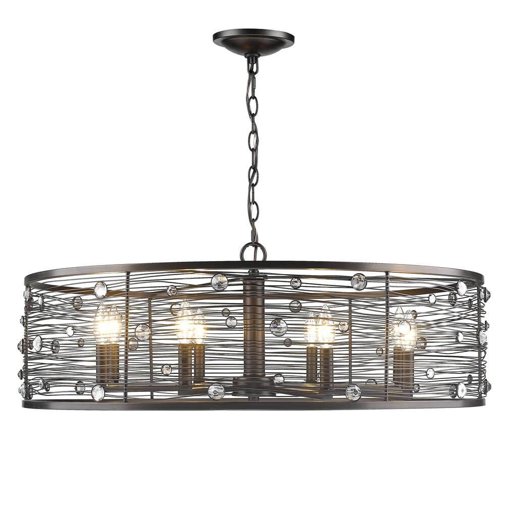 Golden Bijoux 8-Light Chandelier in Brushed Etruscan Bronze