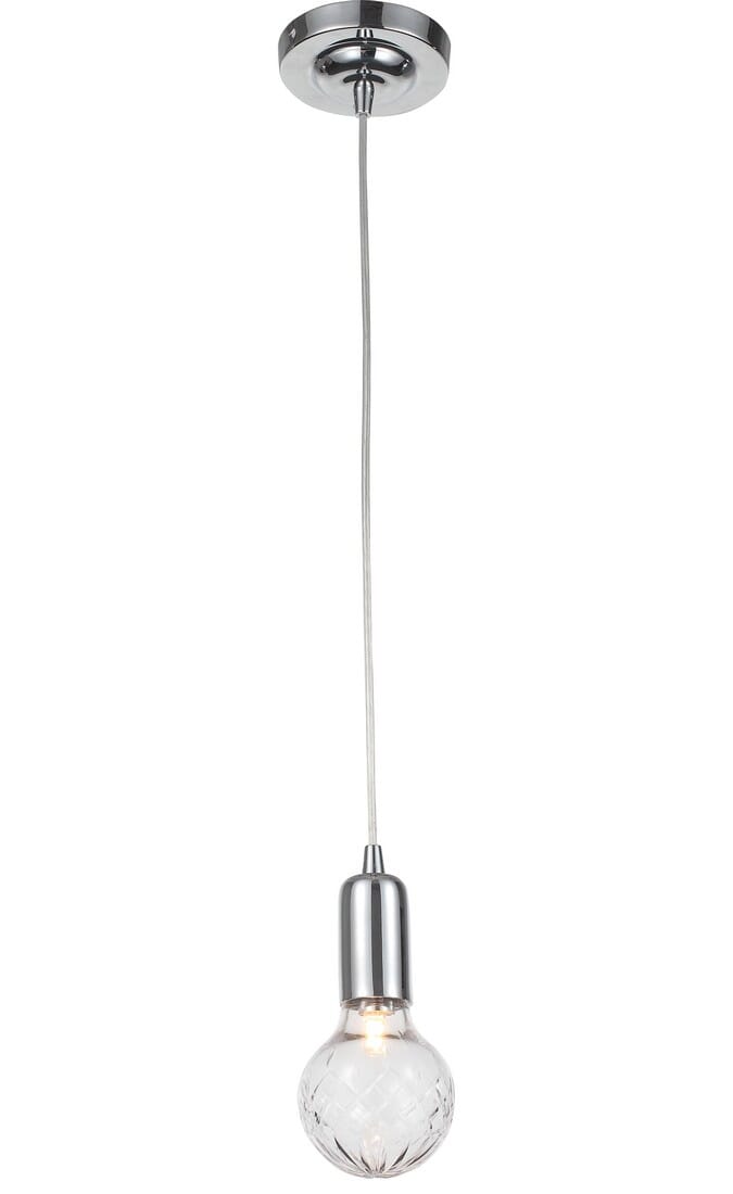 Crystorama Essex 4" Pendant Light in Polished Chrome