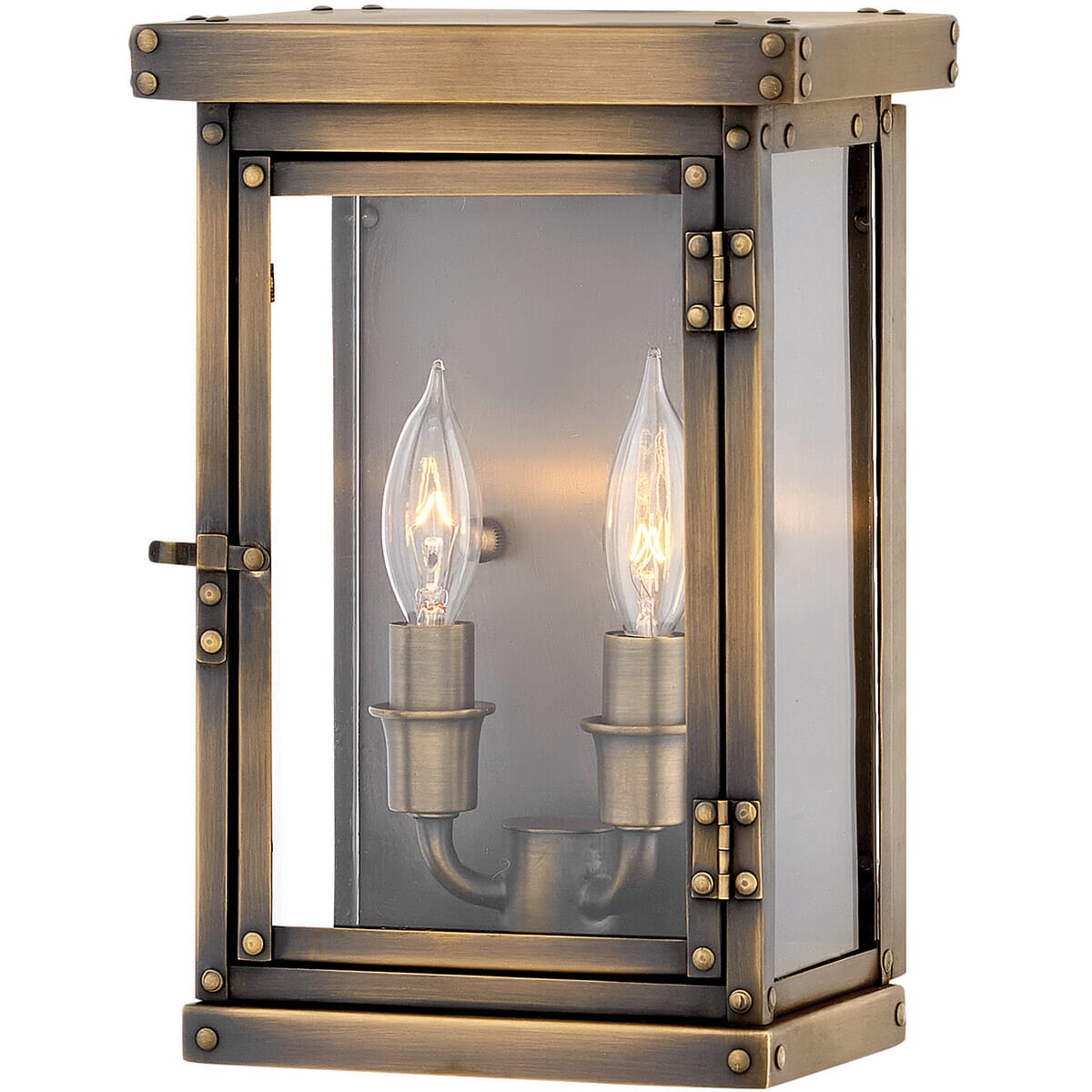 Hinkley Hamilton 2-Light Outdoor Small Wall Mount in Dark Antique Brass