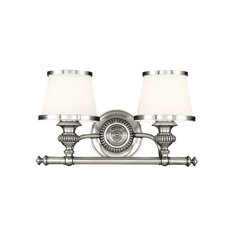 Hudson Valley Milton 2-Light 16" Bathroom Vanity Light in Polished Nickel