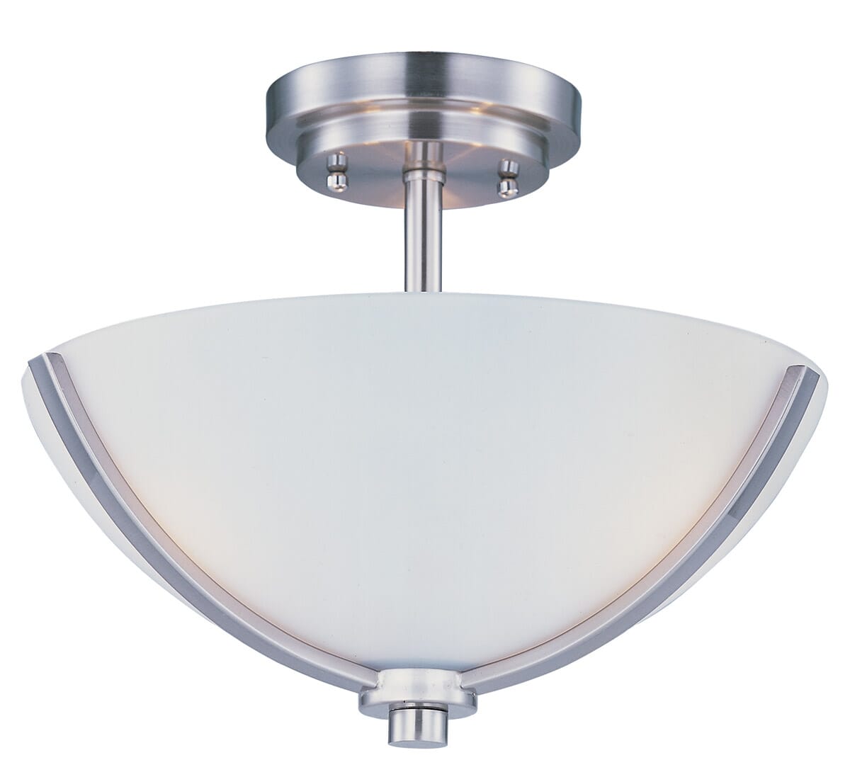 Maxim Lighting Deven 3-Light Semi-Flush in Satin Nickel