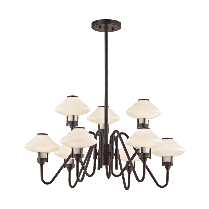 Hudson Valley Knowles 9-Light Chandelier in Old Bronze