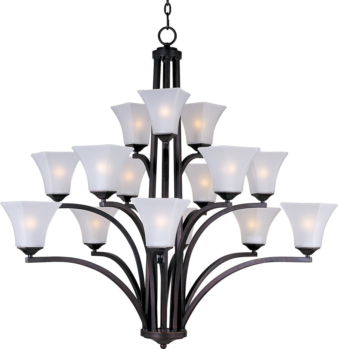 Maxim Aurora 15-Light Chandelier in Bronze