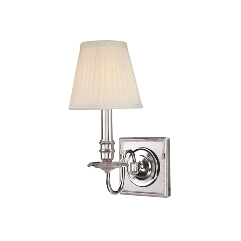 Hudson Valley Sheldrake 12" Wall Sconce in Polished Nickel