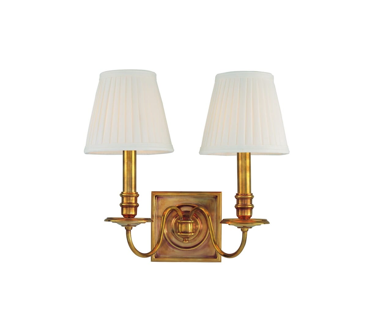 Hudson Valley Sheldrake 2-Light 12" Wall Sconce in Aged Brass