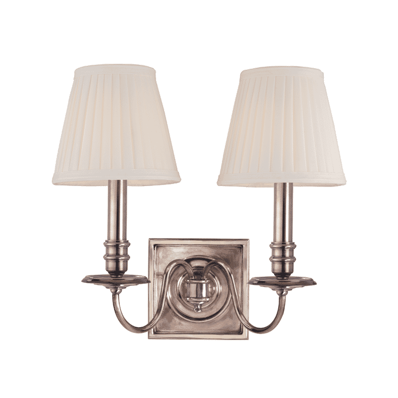 Hudson Valley Sheldrake 2-Light 12" Wall Sconce in Historical Nickel