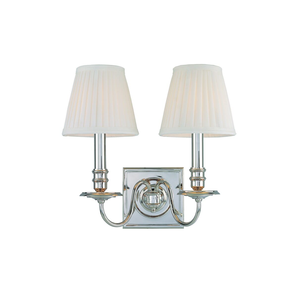 Hudson Valley Sheldrake 2-Light 12" Wall Sconce in Polished Nickel