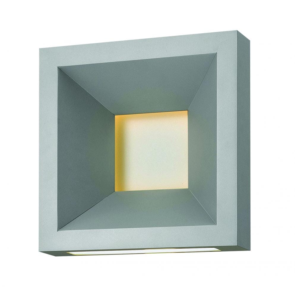 Hinkley Plaza 1-Light LED Outdoor Small Wall Mount in Titanium