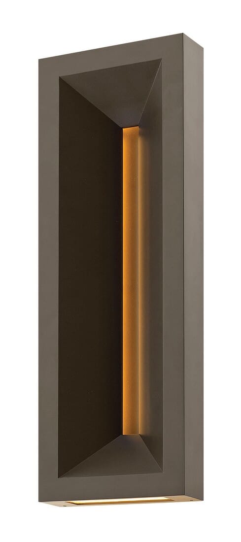 Hinkley Plaza 1-Light LED Outdoor Large Wall Mount in Bronze