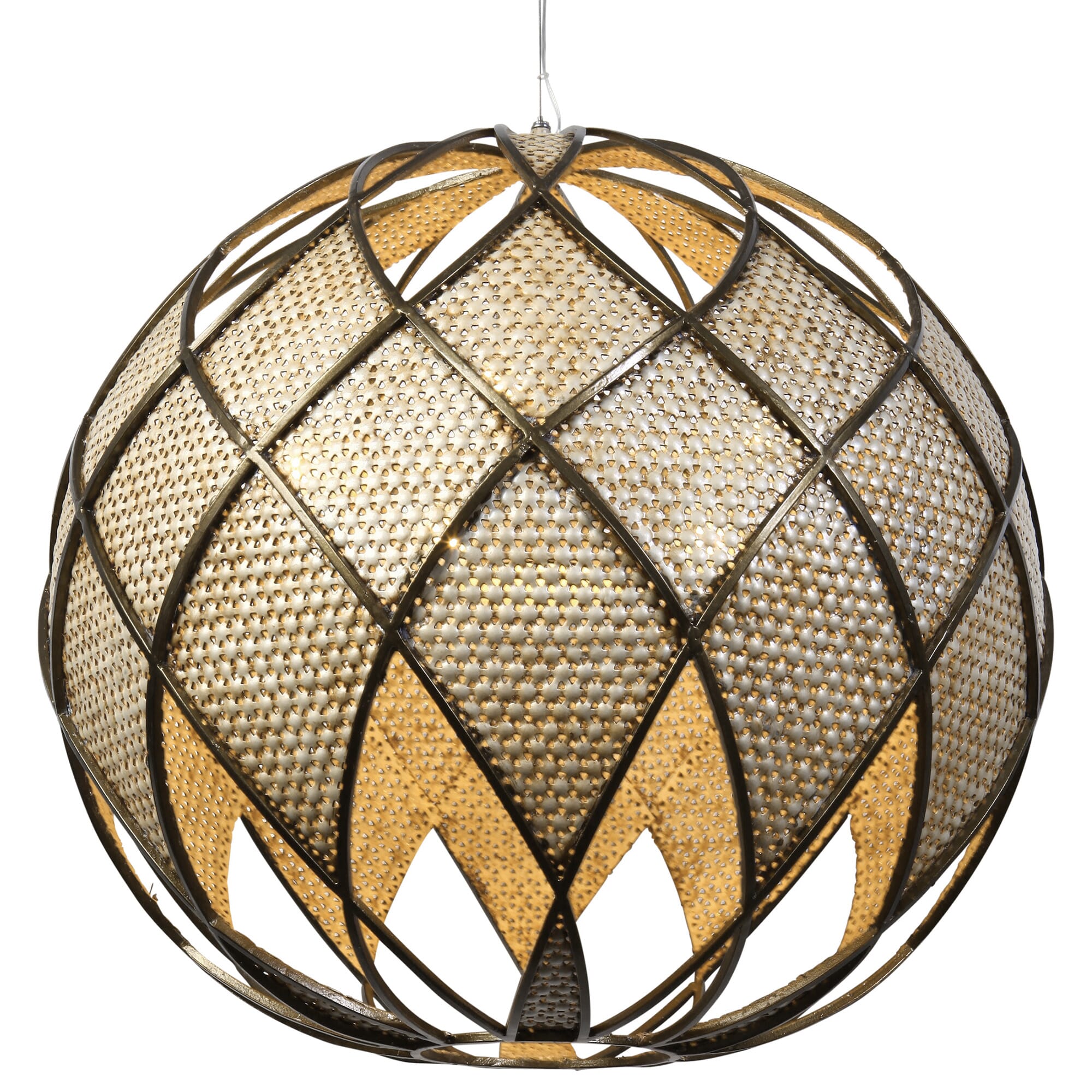 Varaluz Argyle 6-Light Pendant Light in New Bronze with Desert Pearl