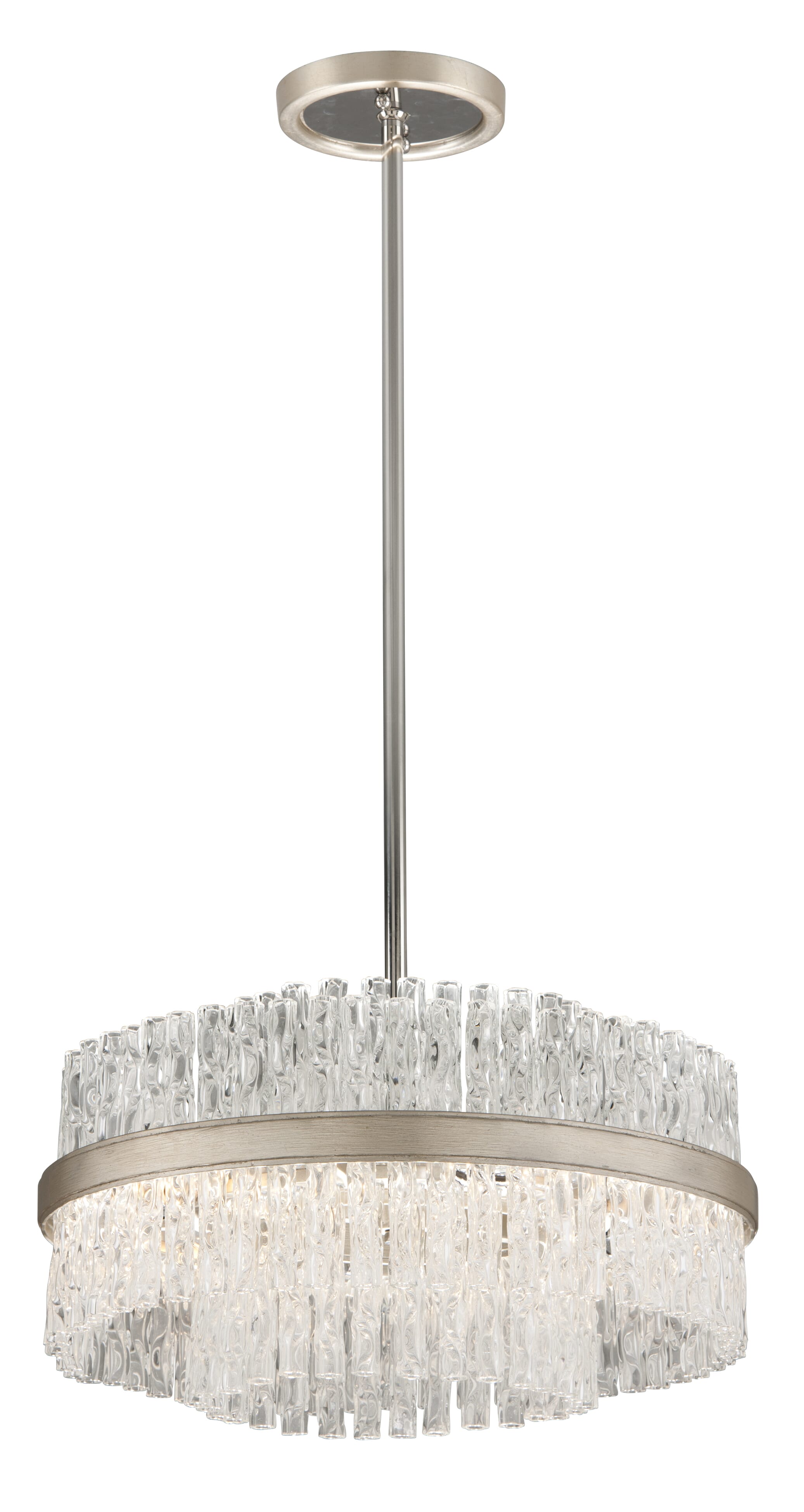 Corbett Chime 4-Light Pendant Light in Silver Leaf Polished Stainless