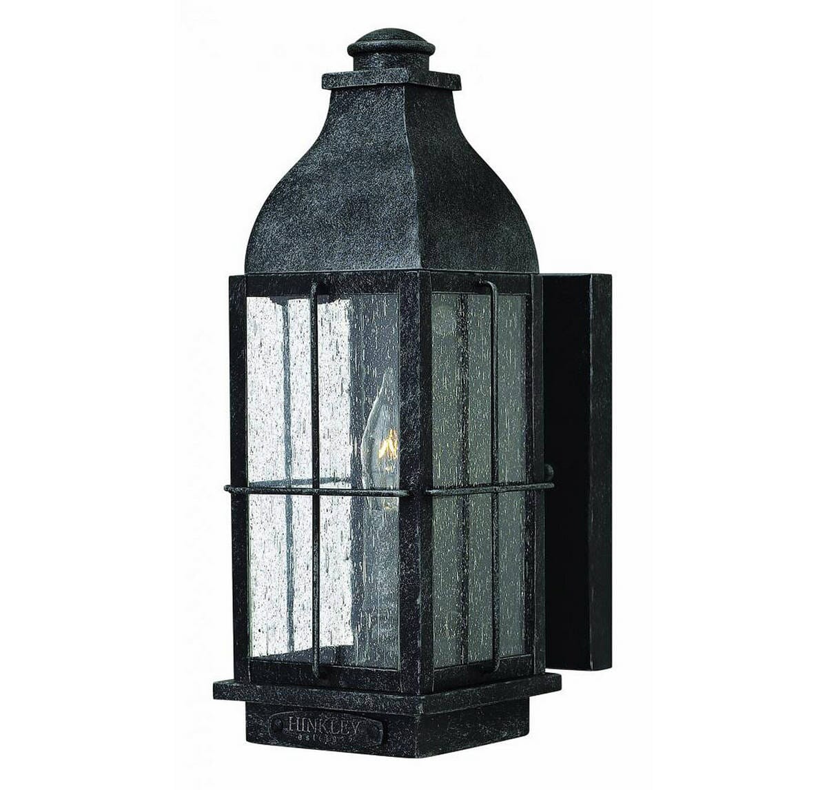 Hinkley Bingham 1-Light Outdoor Small Wall Mount in Greystone