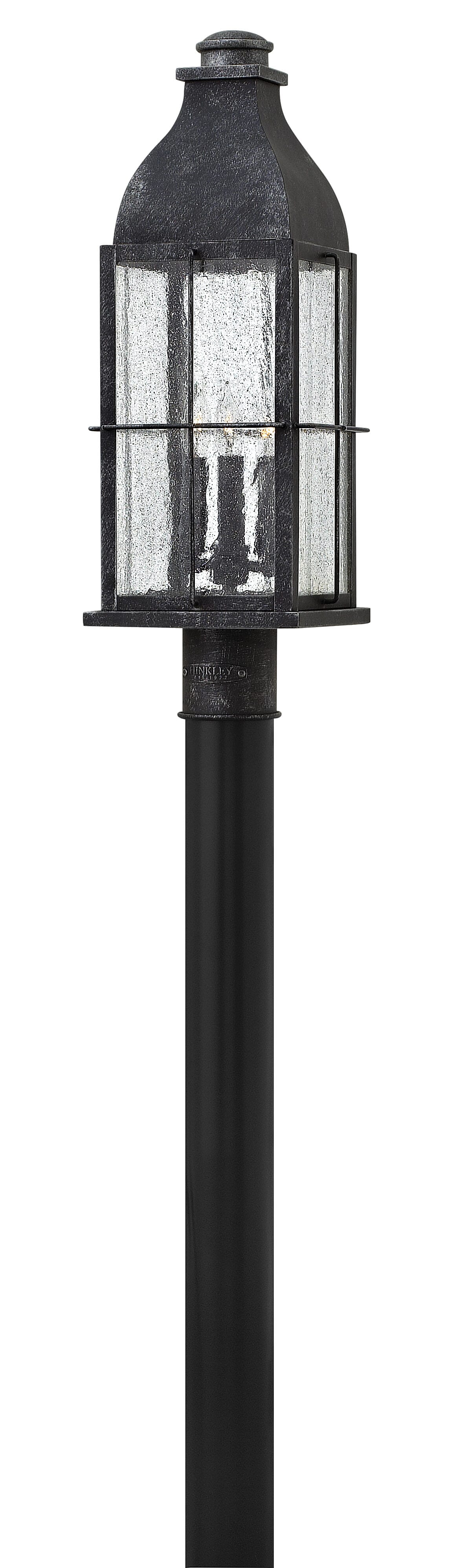 Hinkley Bingham 3-Light Outdoor Post Top Pier Mount in Greystone