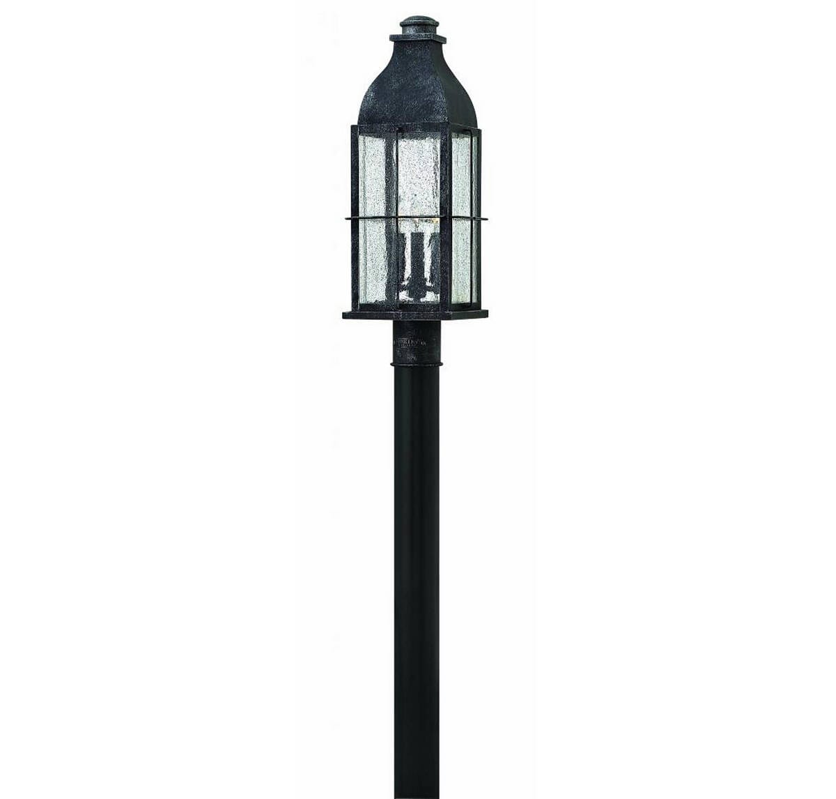 Hinkley Bingham 3-Light Outdoor Post Top Pier Mount in Greystone