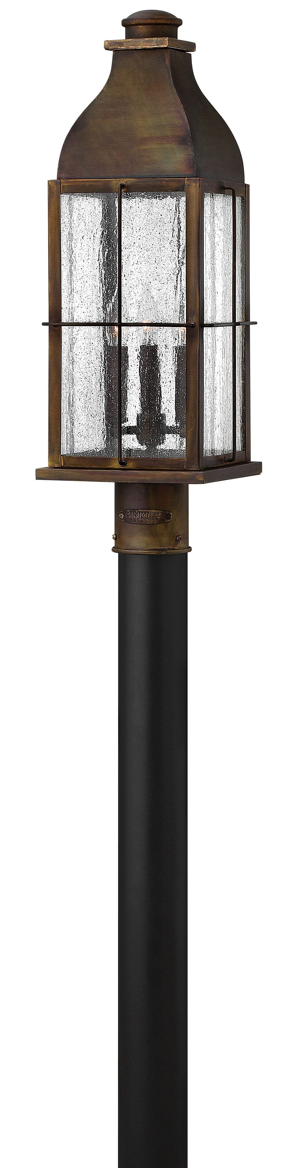 Hinkley Bingham 3-Light Outdoor Post Top Pier Mount in Sienna