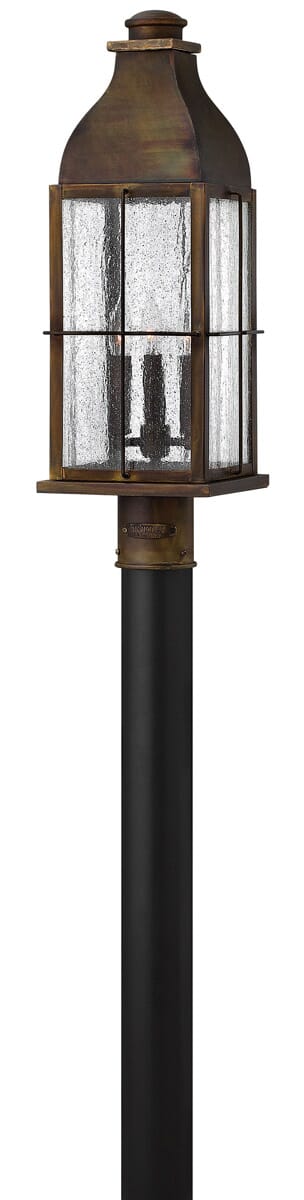 Hinkley Bingham 3-Light Outdoor Post Top Pier Mount in Sienna