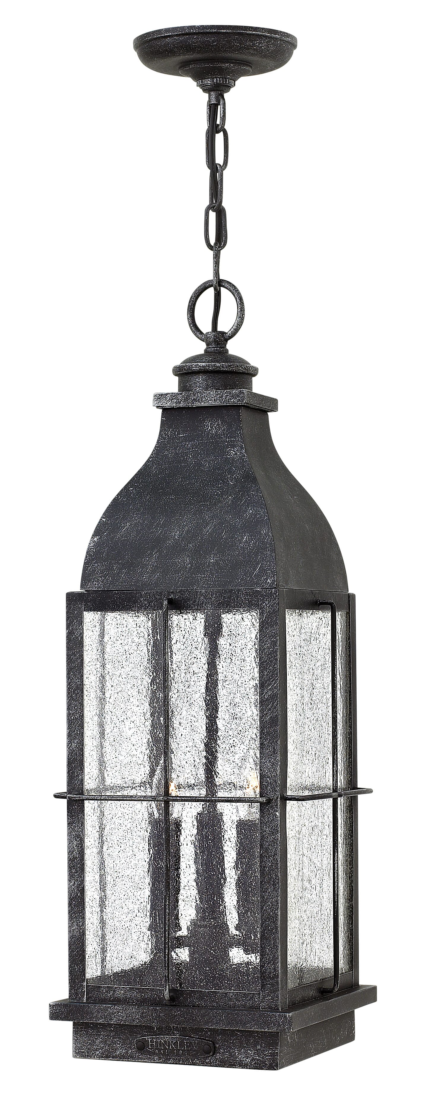 Hinkley Bingham 3-Light Outdoor Hanging Light in Greystone