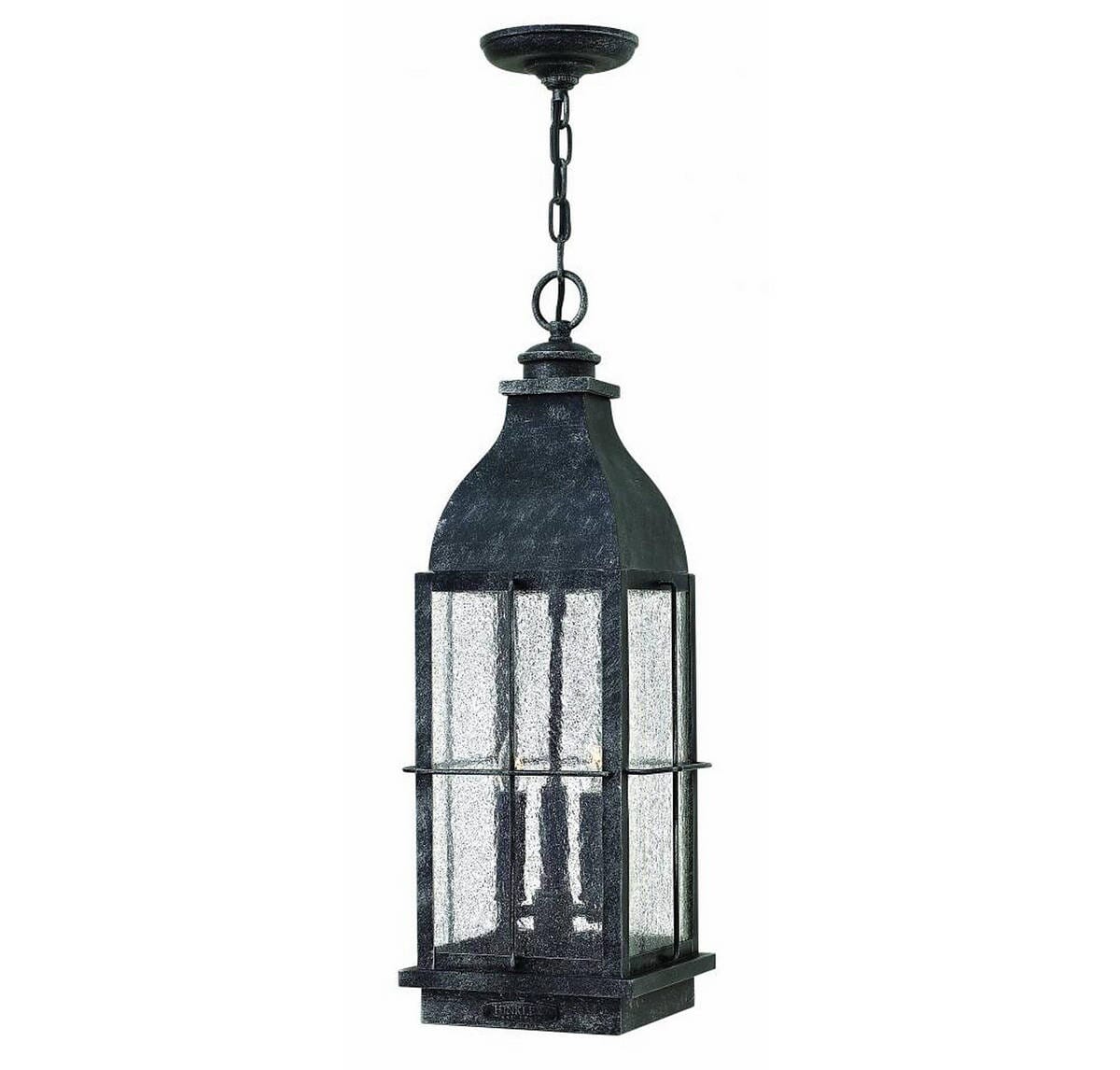 Hinkley Bingham 3-Light Outdoor Hanging Light in Greystone