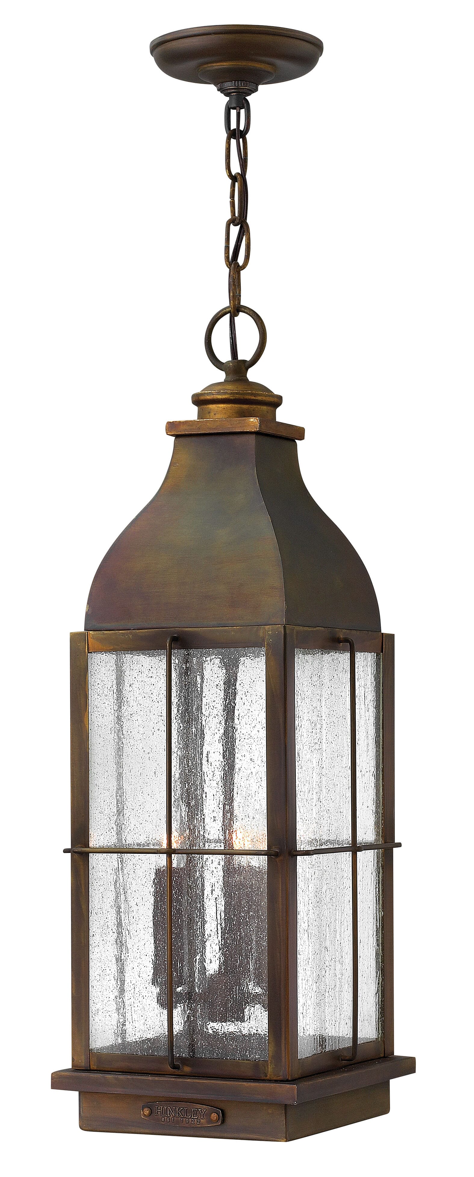 Hinkley Bingham 3-Light Outdoor Hanging Light in Sienna