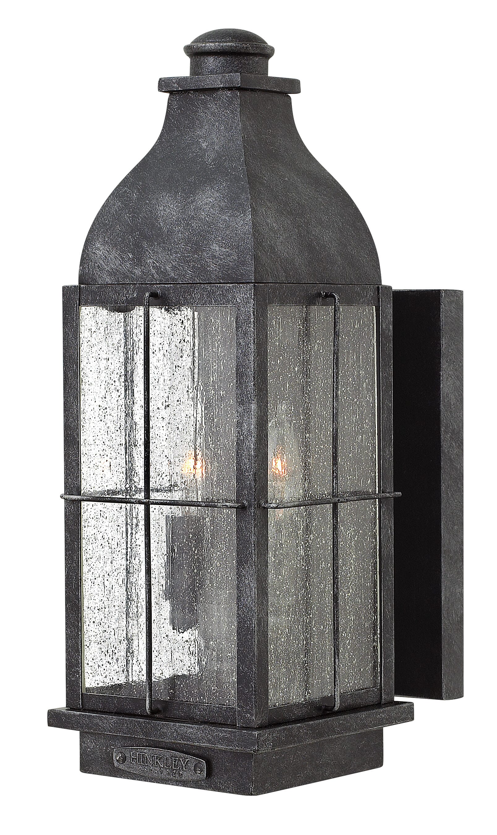 Hinkley Bingham 2-Light Outdoor Medium Wall Mount in Greystone